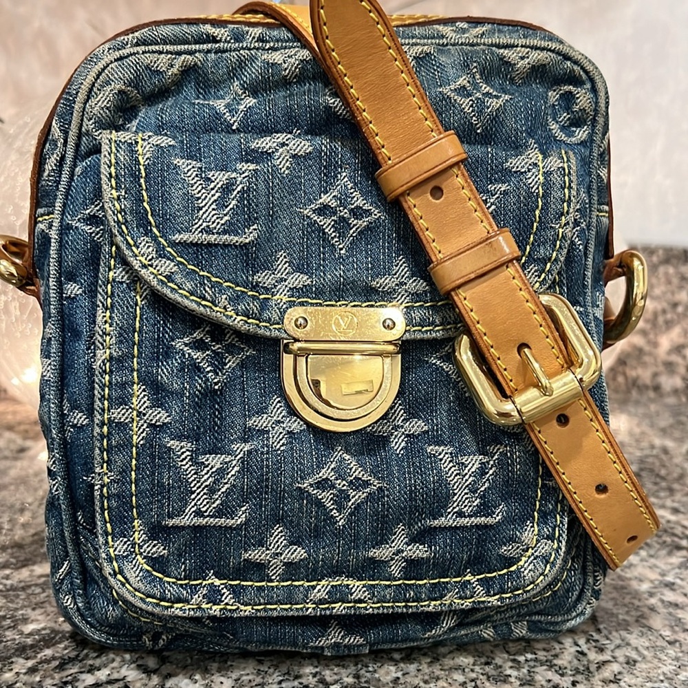 Louis Vuitton Fairfax Denim Monogram Camera Bag
